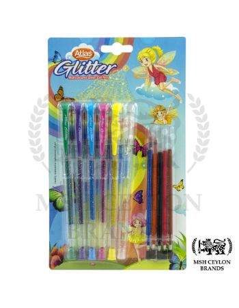 Atlas Glitter Pen 10 Colours