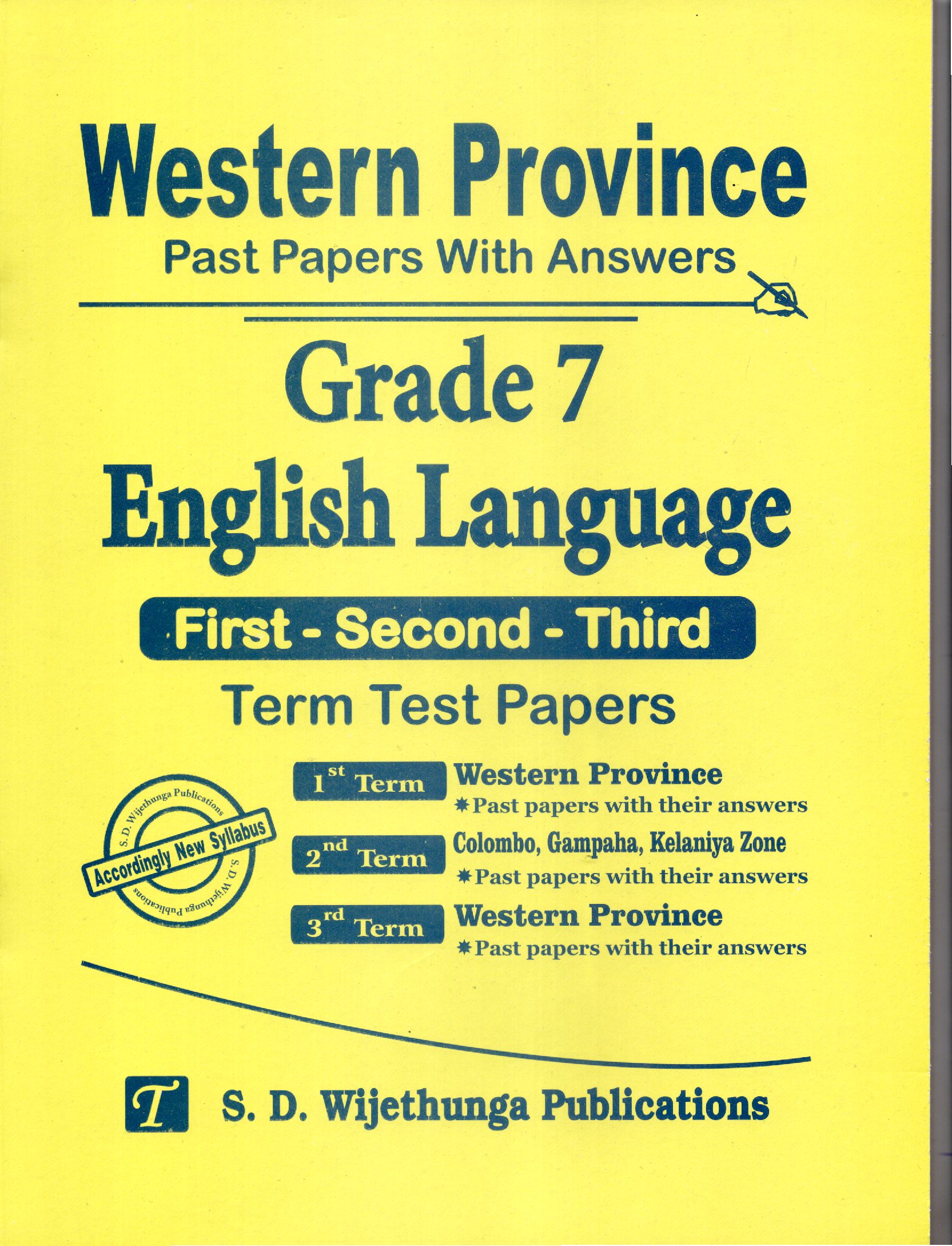 English Language Grade 7 : Western Province Past Papers With Answers 2025