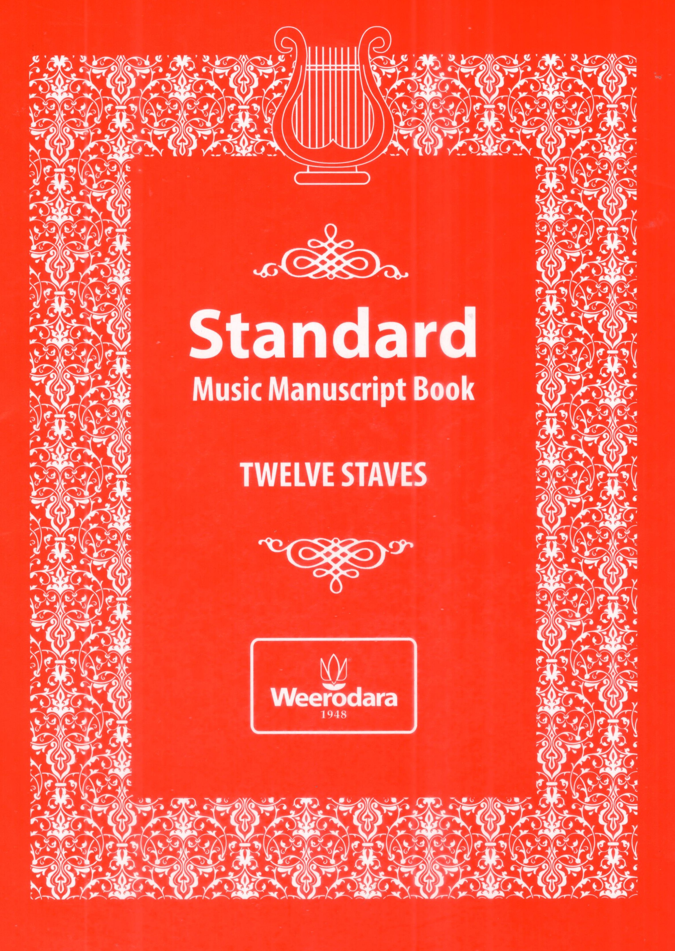 Weerodara Music Manuscript Book 32pgs