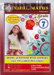 Yarl Maths Grade 7 : Model Questions with Answers
