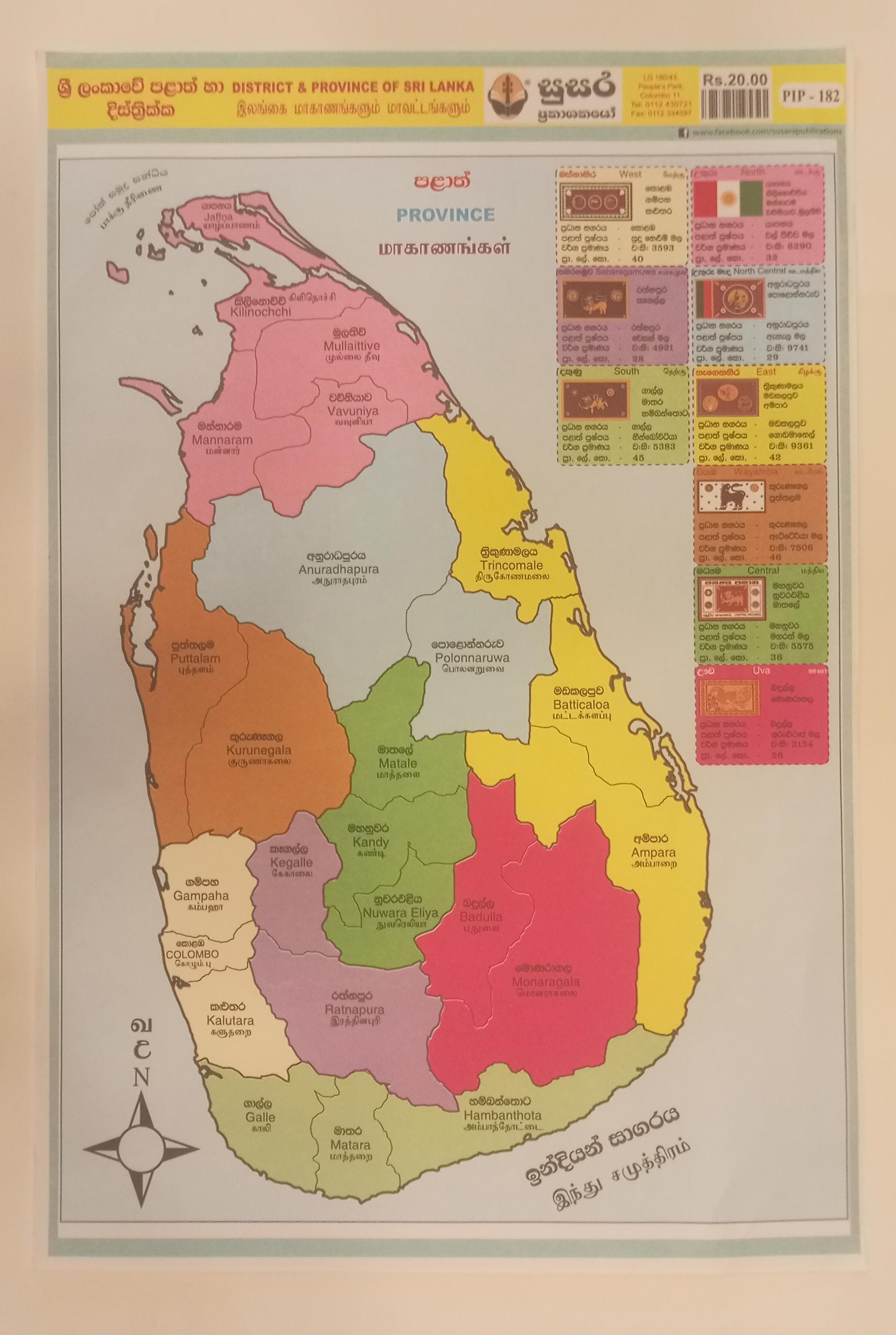 Susara Picture Paper : District and Province of Srilanka