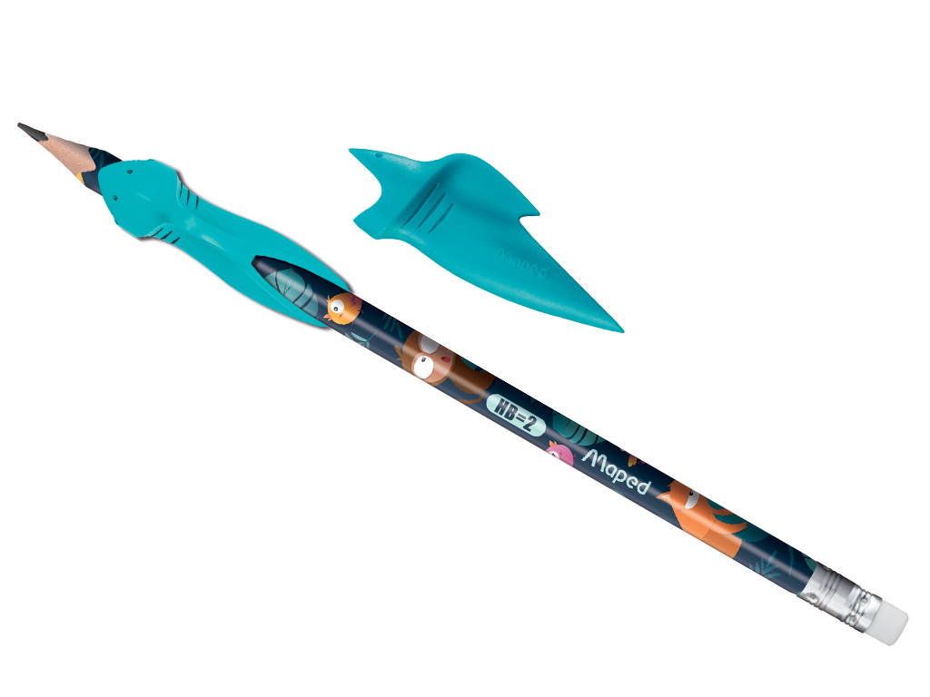 Maped Black Peps Pencils 4Pcs with Finger Guide