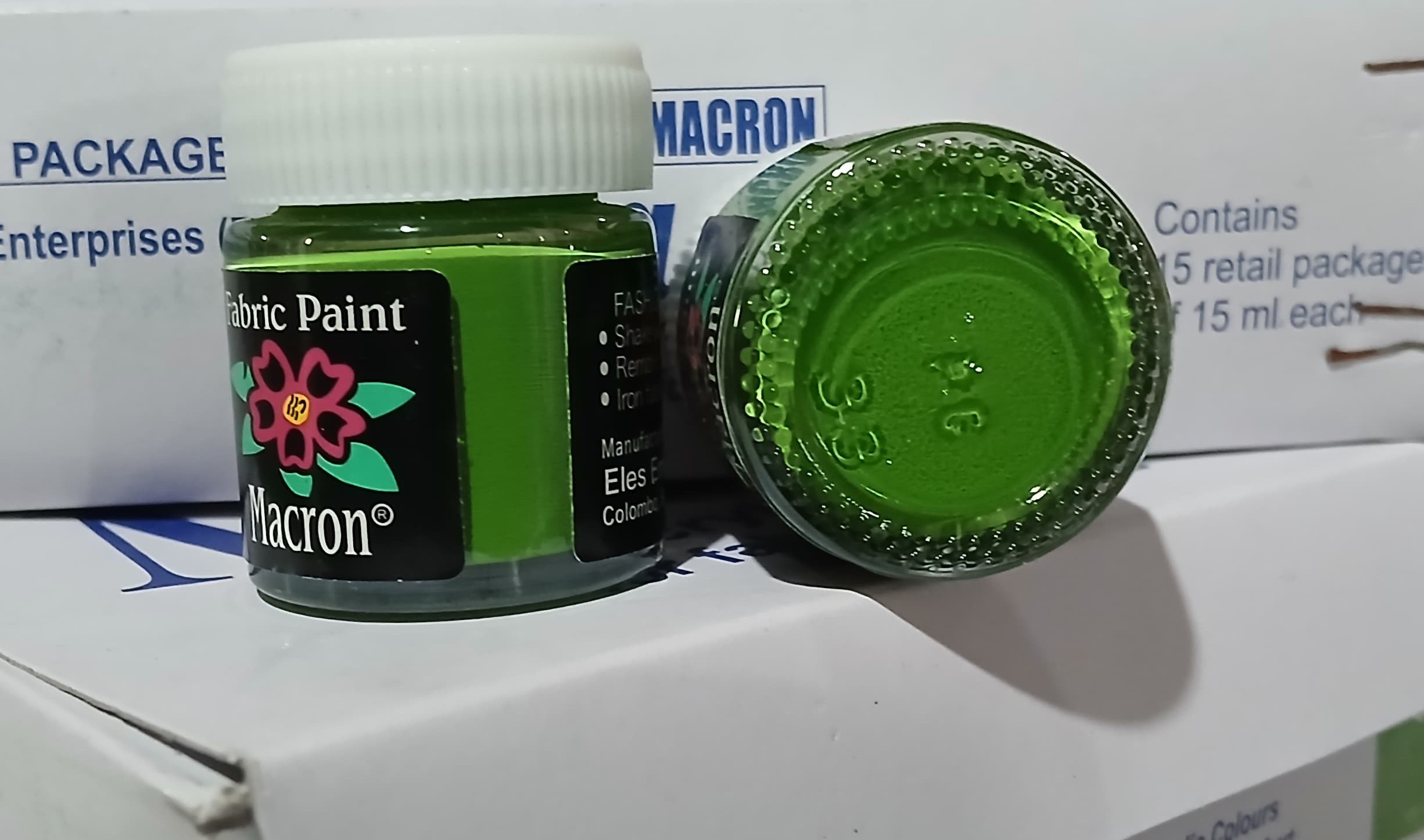 Macron Fabric Paint 15ml Olive Green : 16
