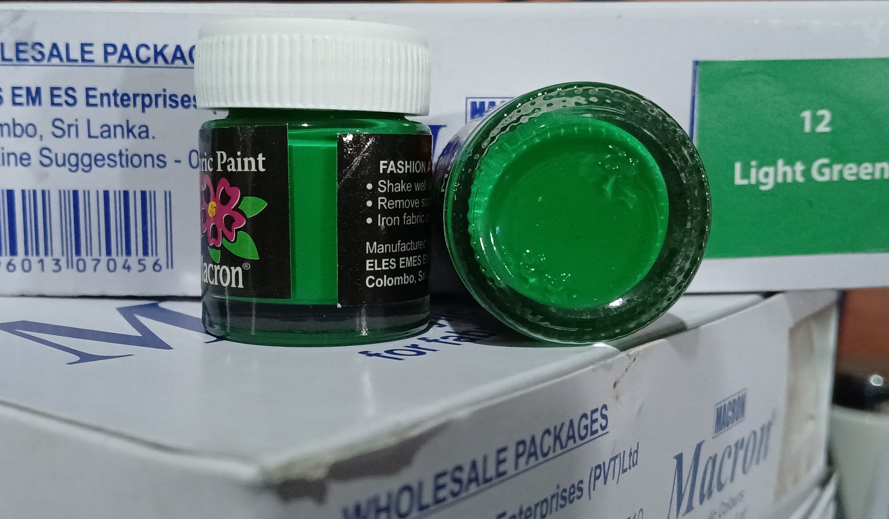 Macron Fabric Paint 15ml Light Green : 12
