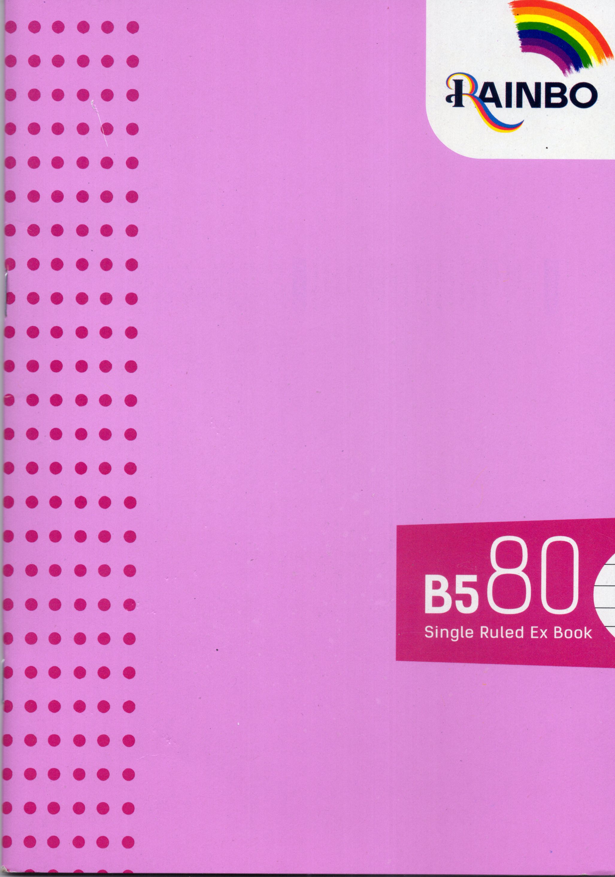 Rainbo B5 Single Rule 80Pg