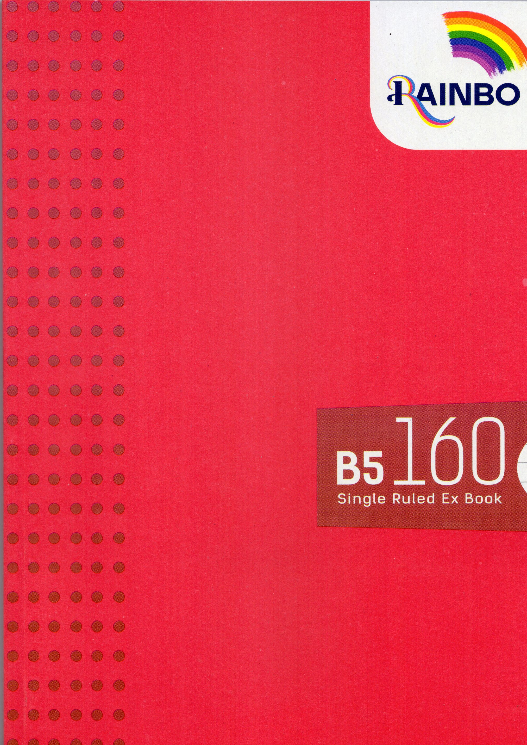 Rainbo B5 Single Rule 160Pg