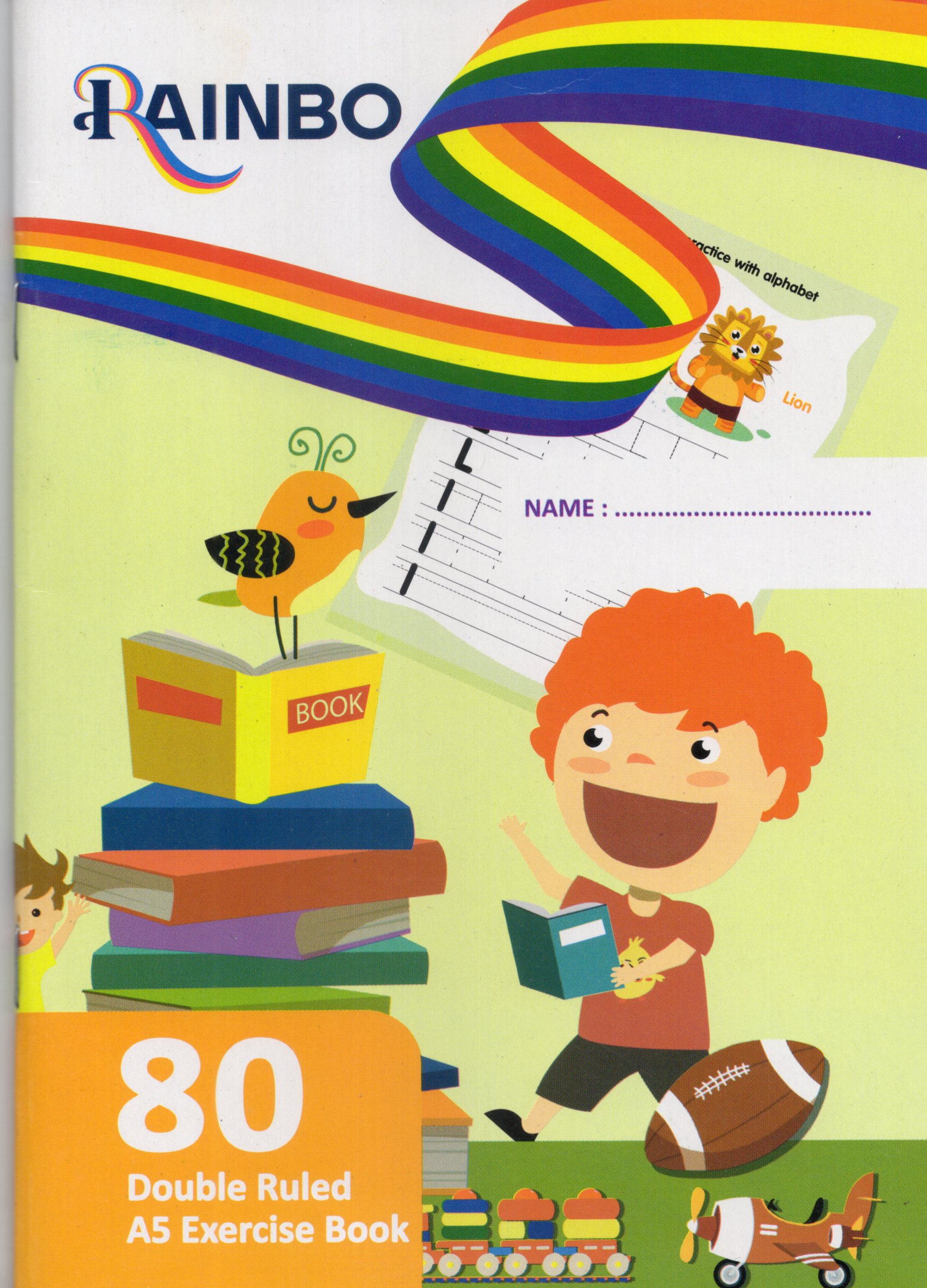 Rainbo Double Rule 1/4inc 80Pg