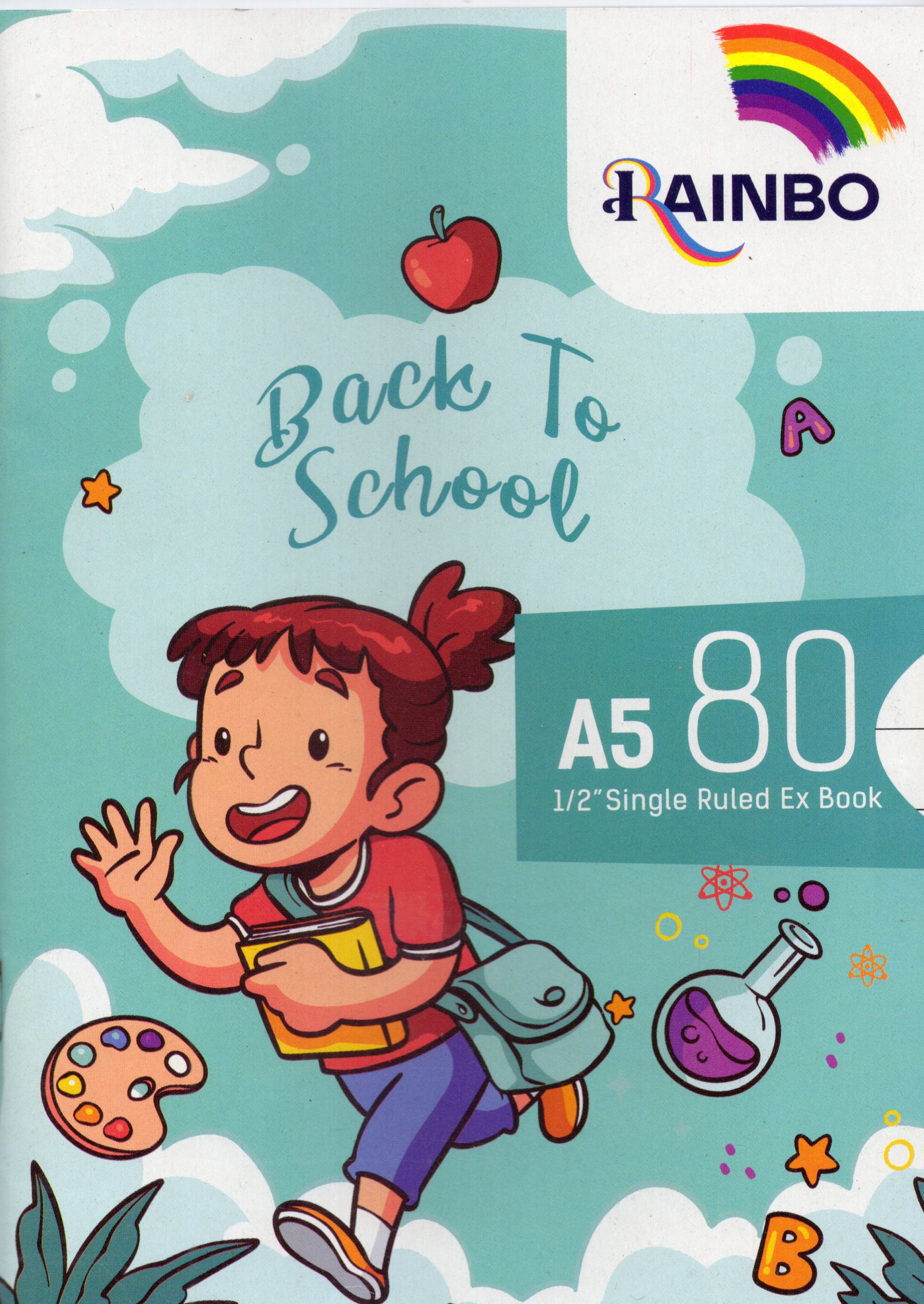 Rainbo Single Rule 1/2inc 80Pg