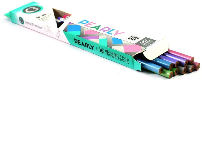 Pearly Rubber Tipped HB Pencils