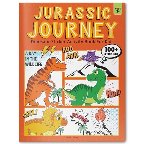 Jurassic Jamboree Dinosaur Sticker Activity Book for Kids