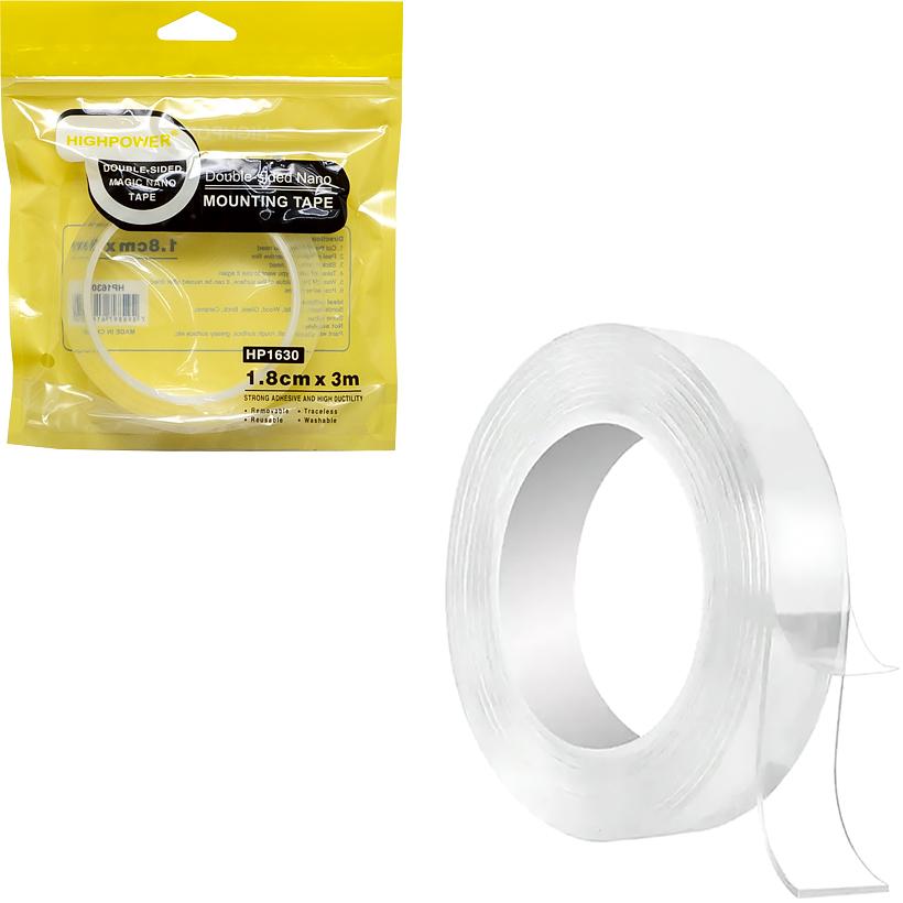 Double Sided Nano Mounting Tape : 1.8cm x 3m