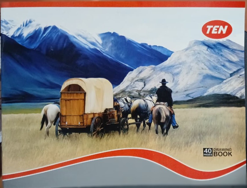 Ten Large Drawing Book 40Pg