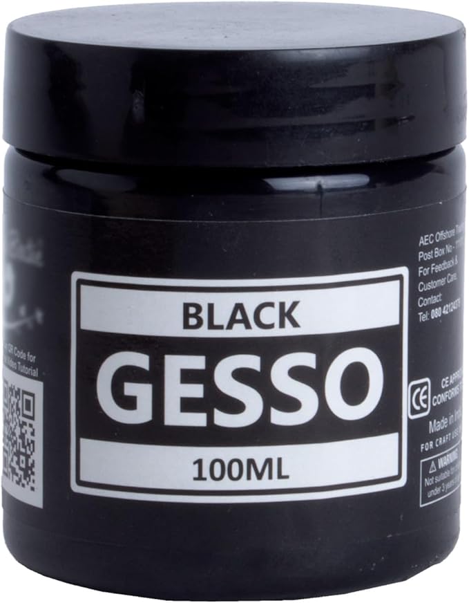 Acrylic Gesso Black 100ml Bottle