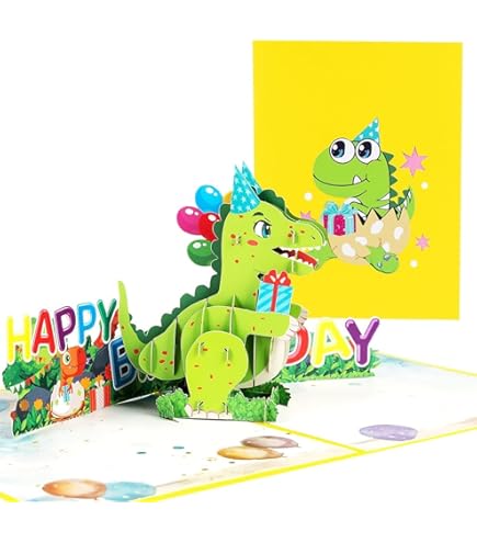 Dinosaurs 3D Pop Up Greeting Card with Envelope
