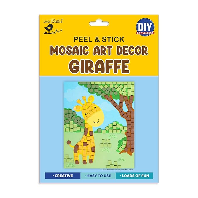 Peel And Stick Mosaic Art Decor Giraffe