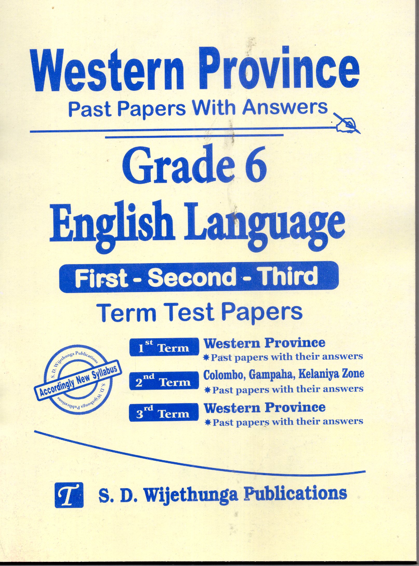 English Language Grade 6 : Western Province Past Papers With Answers 2025