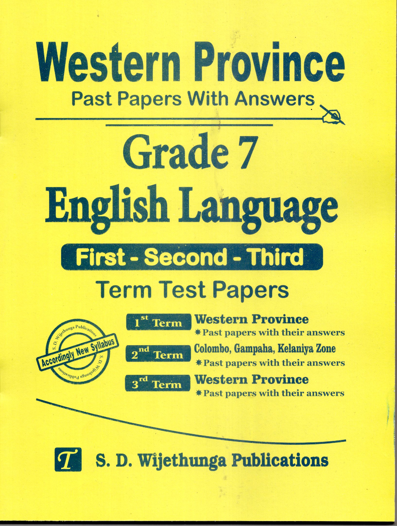 English Language Grade 7 : Western Province Past Papers With Answers 2025