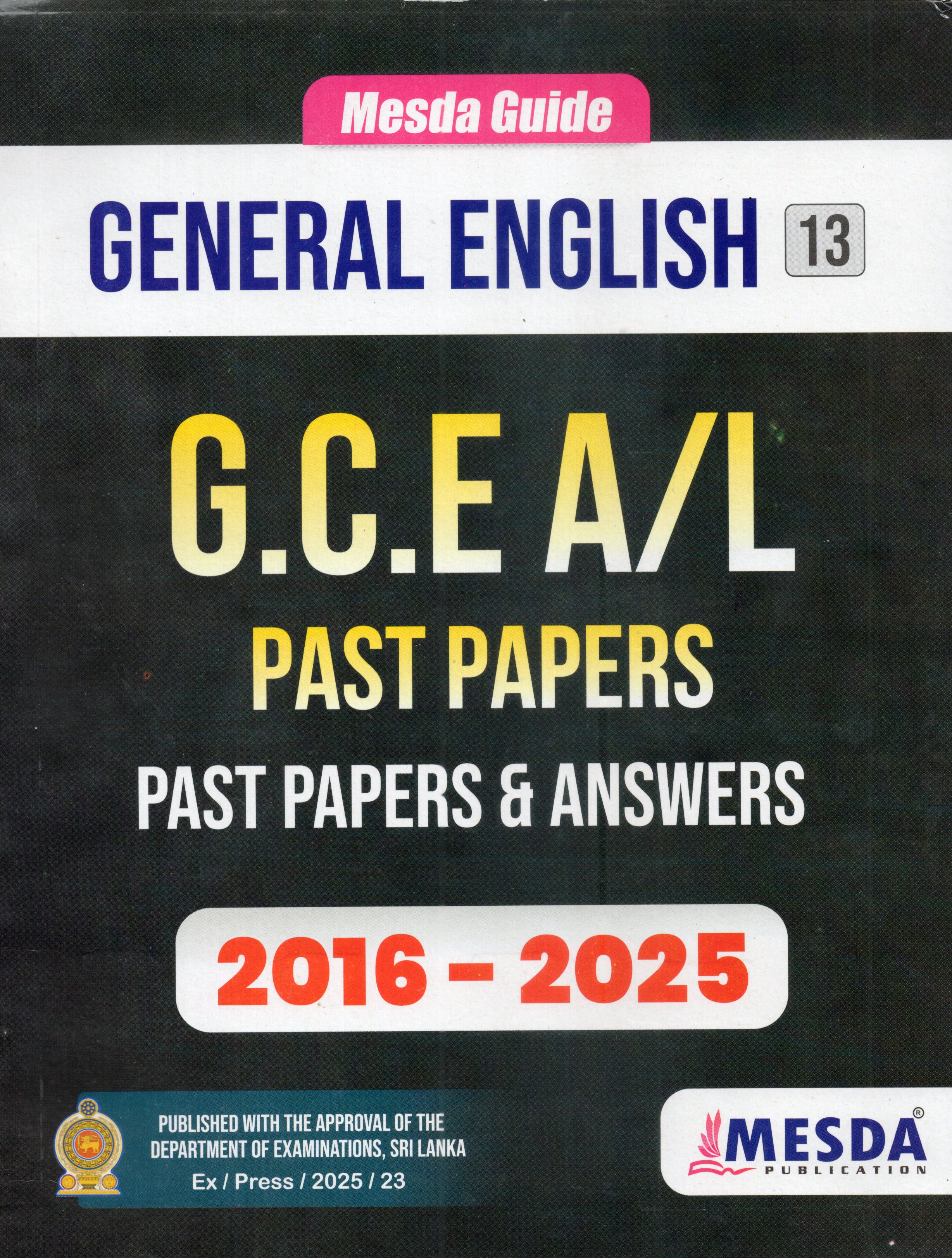 A Level Past Papers General English : 2016 - 2025