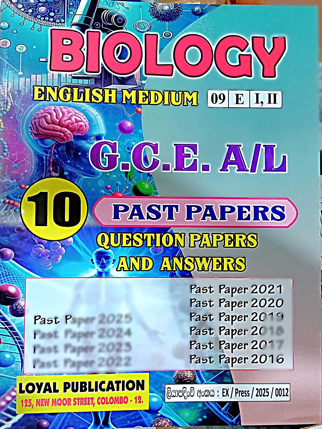 A Level Past Papers Biology : 2016 - 2025