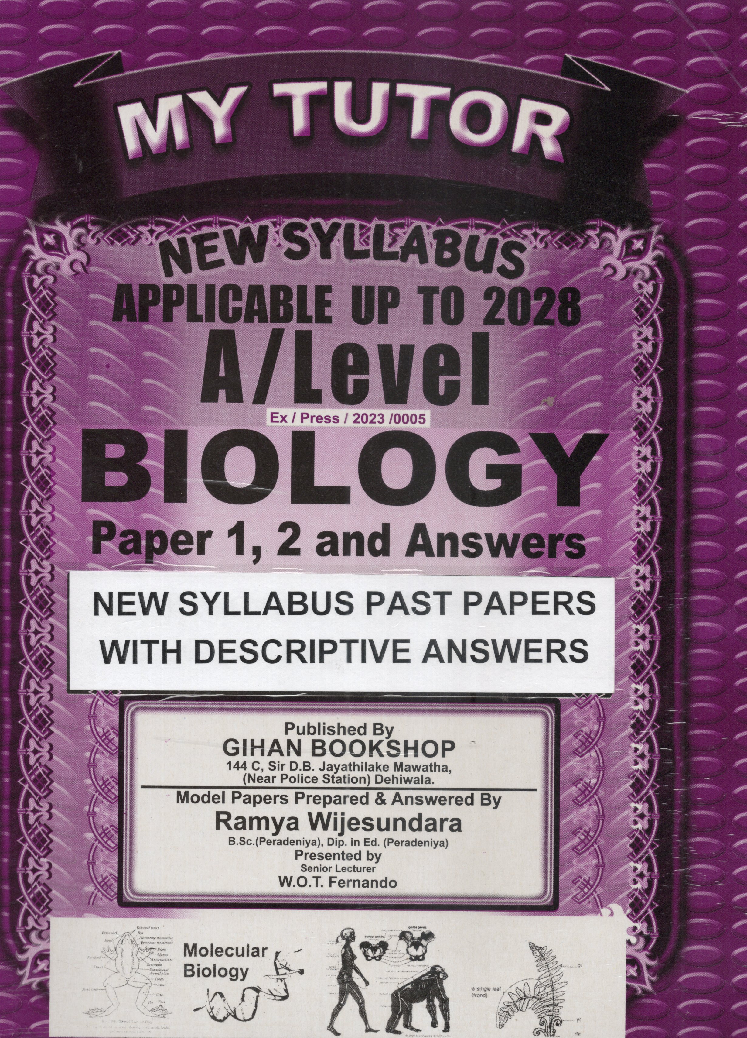 My Tutor A Level Biology Paper Papers I and II : 2025
