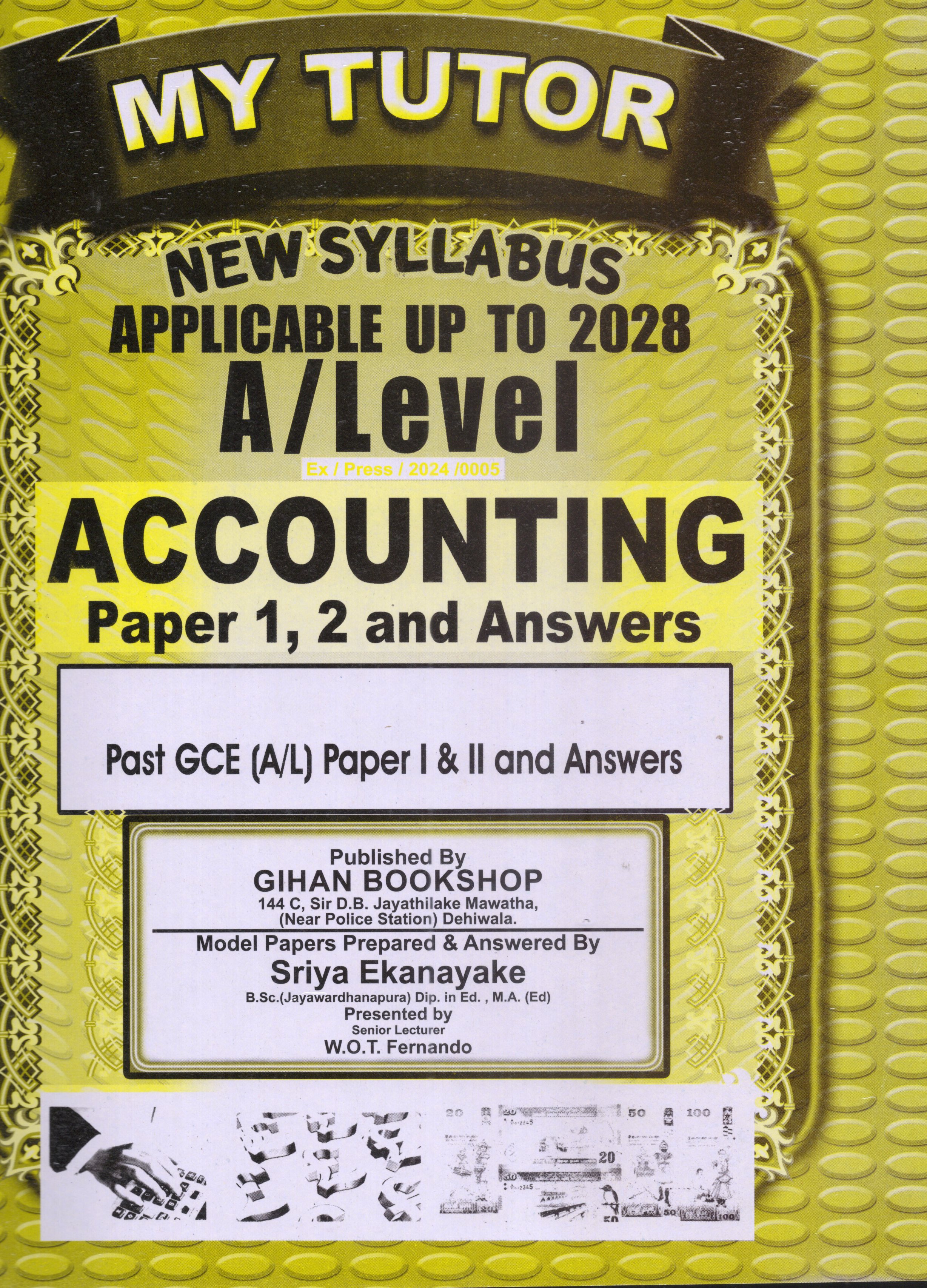 My Tutor A Level Accounting Paper I and II : 2025