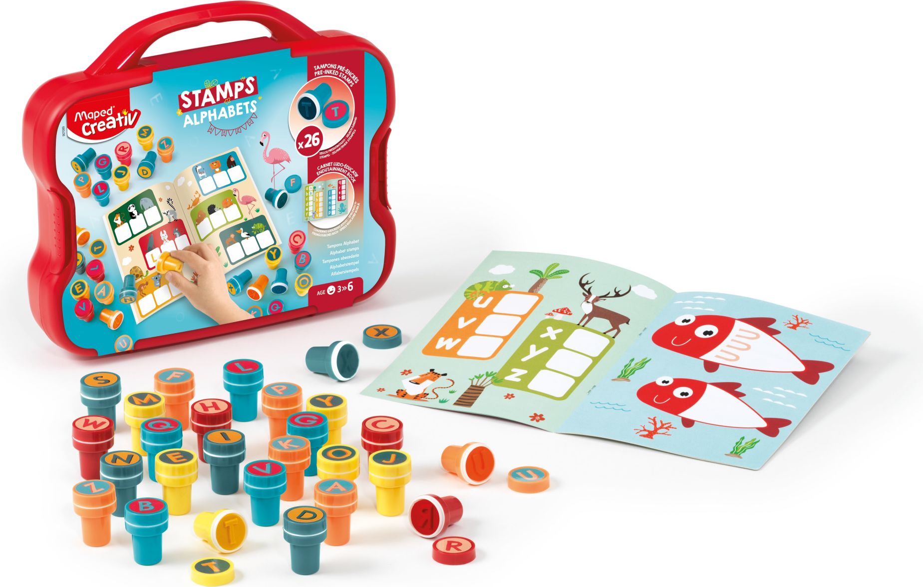 Maped 26 stamps case letters