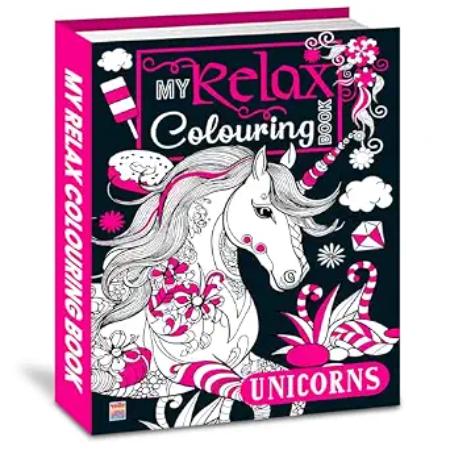 My Relax Unicorns Colouring Book: Pink Villains Colouring