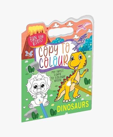 Copy to Colour Book: Dinosaurs