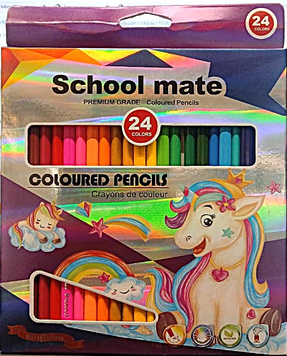 School Mate 24 Color Pencil