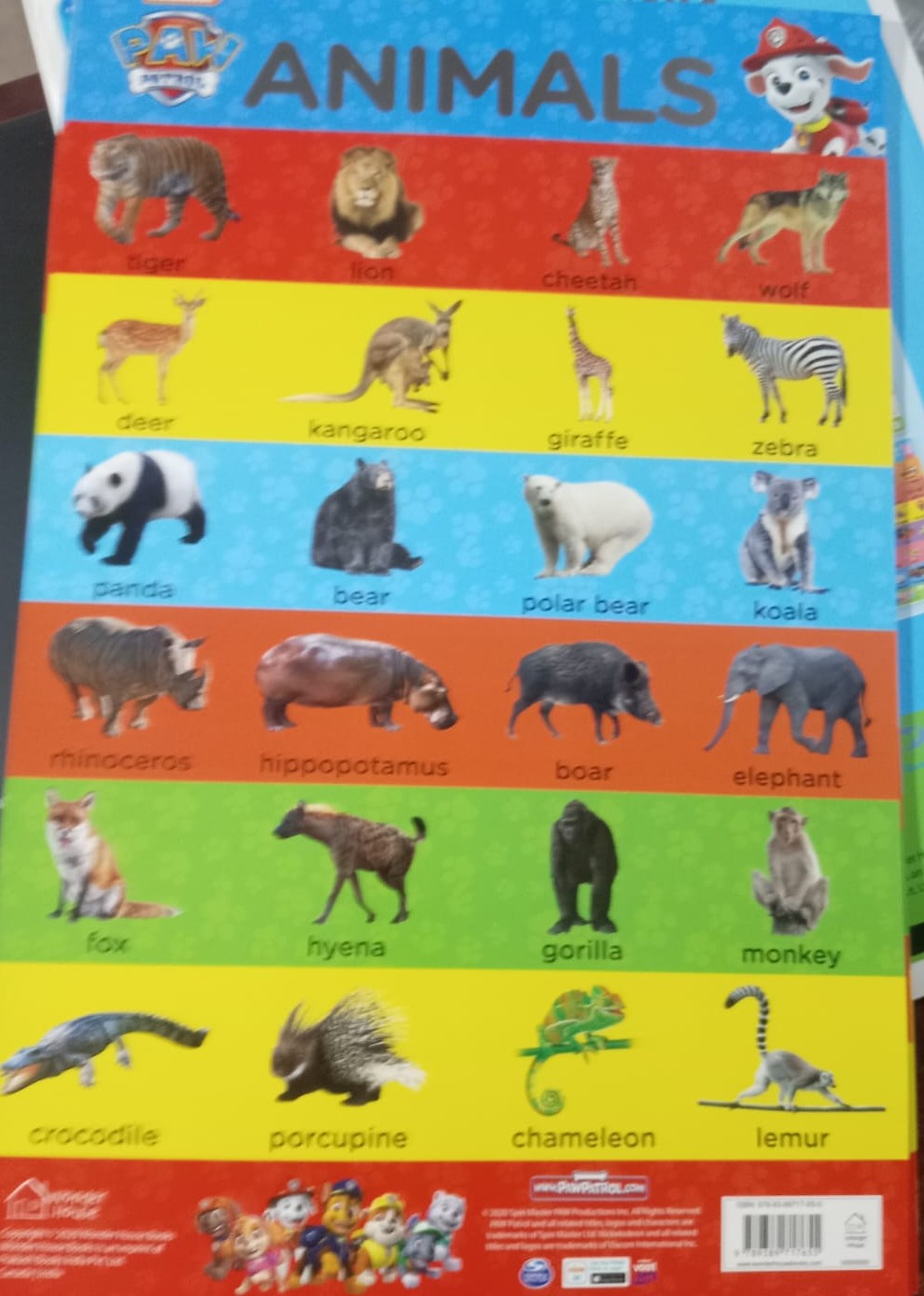 Early Learning Chart Set : Animals