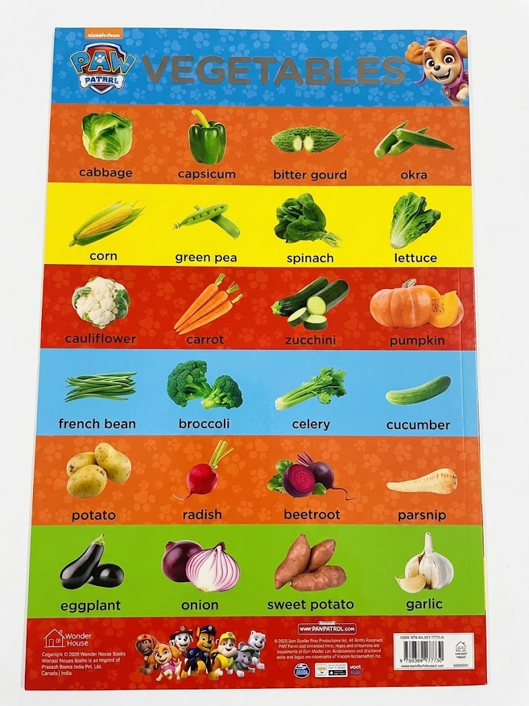 Early Learning Chart Set : Vegetables