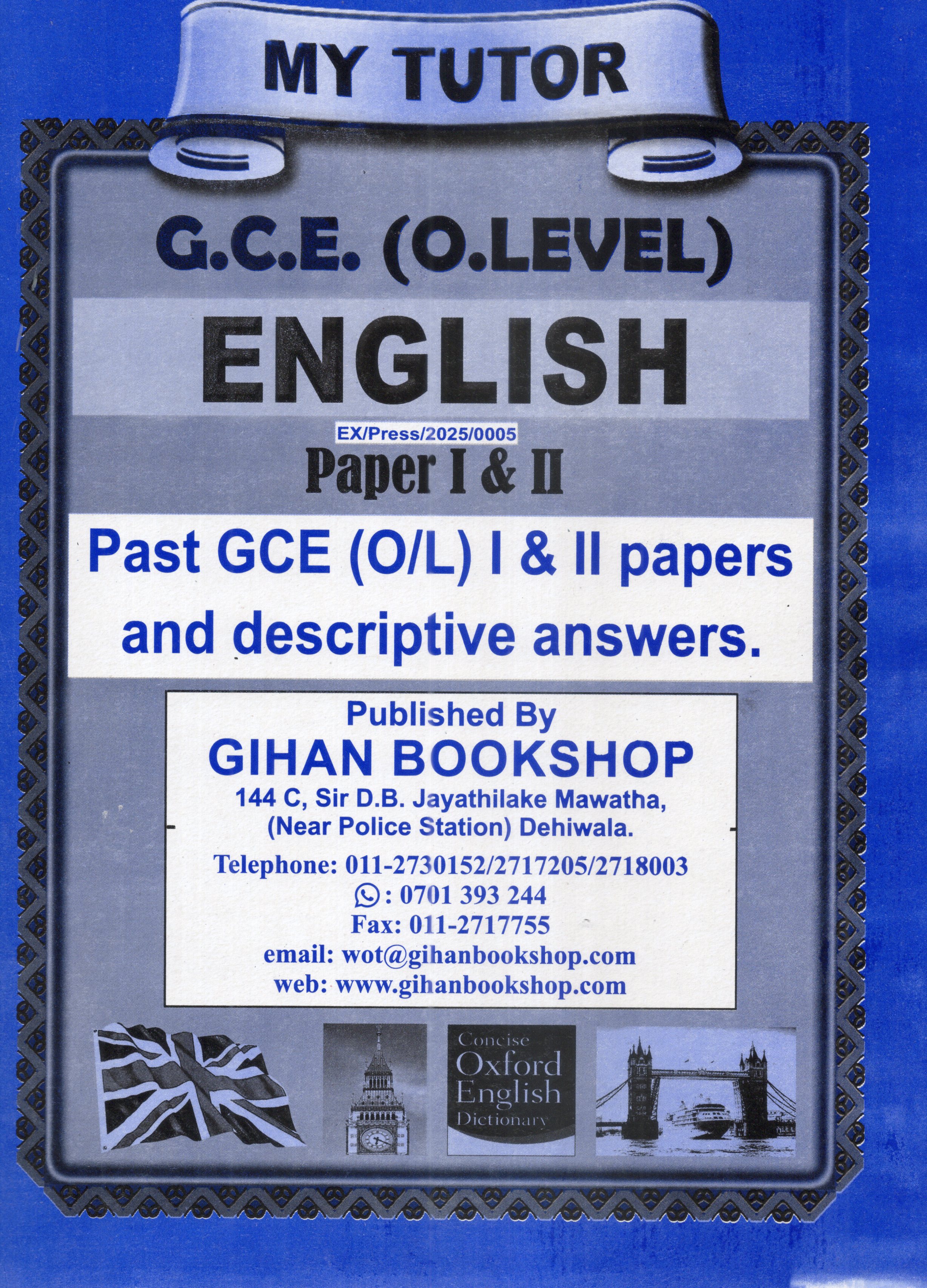 My Tutor O Level English Paper I and II : 2025